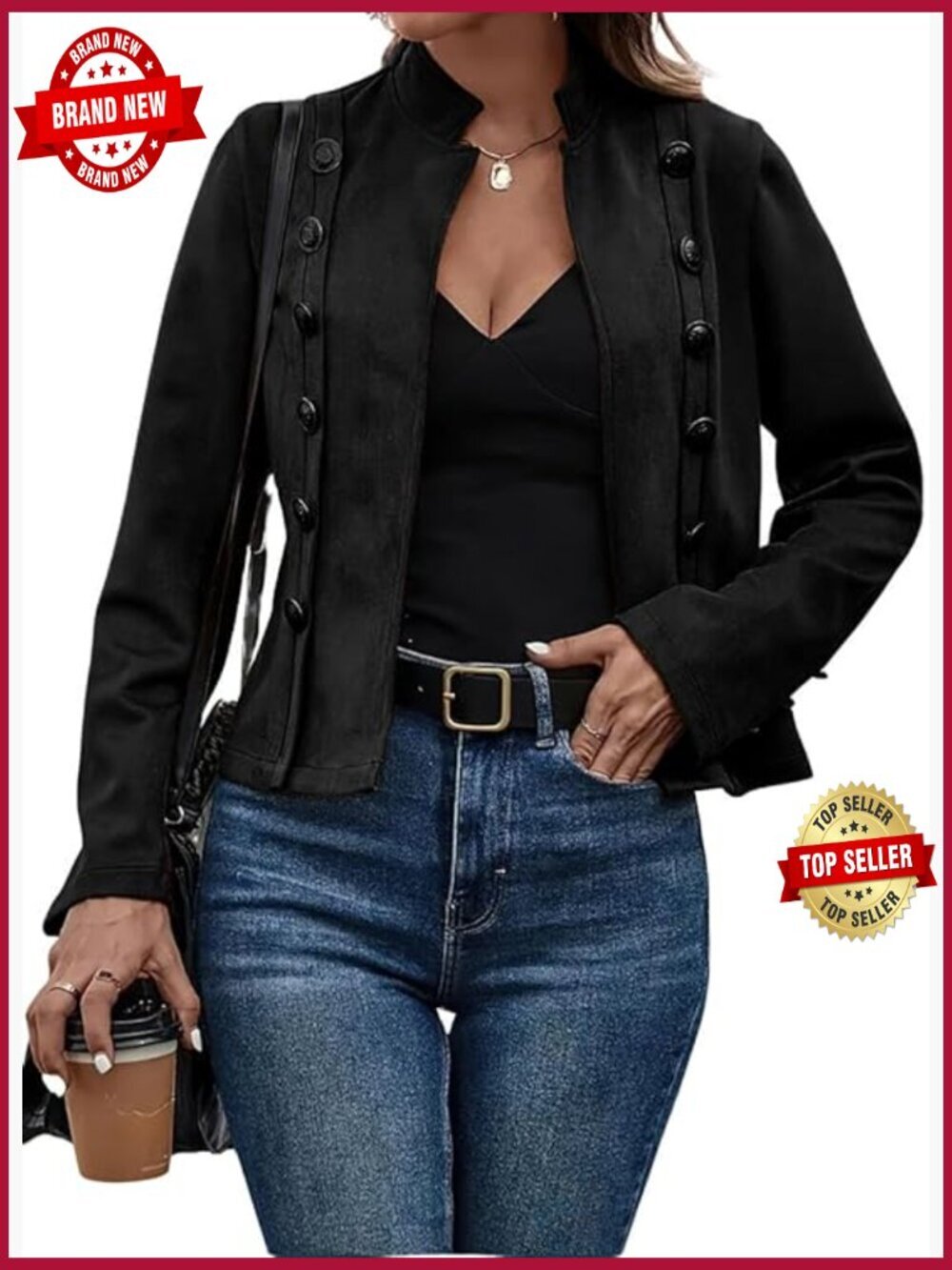 Faux Suede Leather Blazer Jacket Women Casual Business Long Sleeve Coat